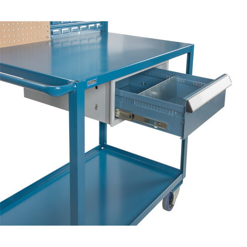 Mobile Service Cart, 2 Tiers, 24" W x 57" H x 40" D, 1200 lbs. Capacity Equipment World