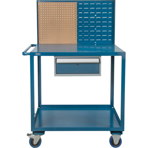 Mobile Service Cart, 2 Tiers, 24" W x 57" H x 40" D, 1200 lbs. Capacity Equipment World