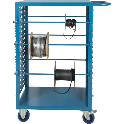 Mobile Wire Spool Cart, Steel, 6 Rod, 21" W x 48" H x 38" D, 1200 lbs. Capacity Equipment World