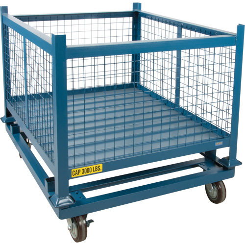 Dolly for Stacking Container, 48.5" W x 40-1/2" D x 10" H, 3000 lbs. Capacity Equipment World