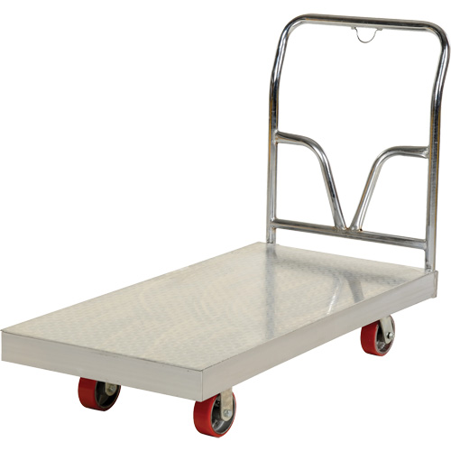 Aluminum Sheet Deck Platform Truck, 24" W x 48" L, 3600 lbs. Cap., Polyurethane Wheels Equipment World