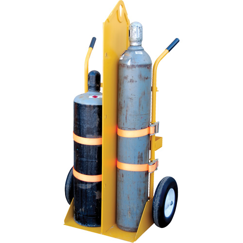Welding Cylinder Torch Cart, Foam-Filled Wheels, 23-1/8" W x 22-13/16" L Base, 500 lbs. Equipment World