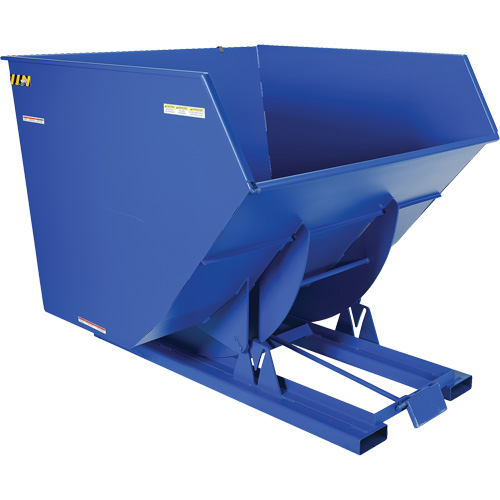 Self-Dumping Hopper, Steel, 4 cu.yd., Blue Equipment World