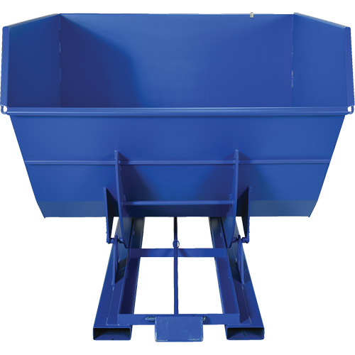 Self-Dumping Hopper, Steel, 4 cu.yd., Blue Equipment World