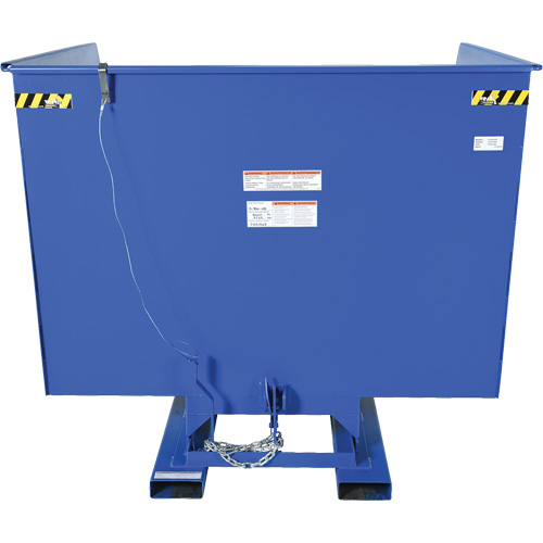 Self-Dumping Hopper, Steel, 4 cu.yd., Blue Equipment World