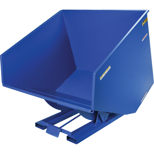 Self-Dumping Hopper, Steel, 4 cu.yd., Blue Equipment World