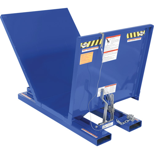 Open Sided Hopper, Steel, 1 cu.yd., Blue Equipment World