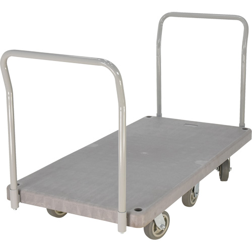 Heavy Duty Plastic Platform Truck, 60" L x 30" W, 3000 lbs. Cap., Polyurethane Wheels Equipment World