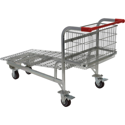 Nestable Wire Cart, Steel, 28-3/4" x 37-1/16" x 59-5/8", 275 lbs. Capacity Equipment World