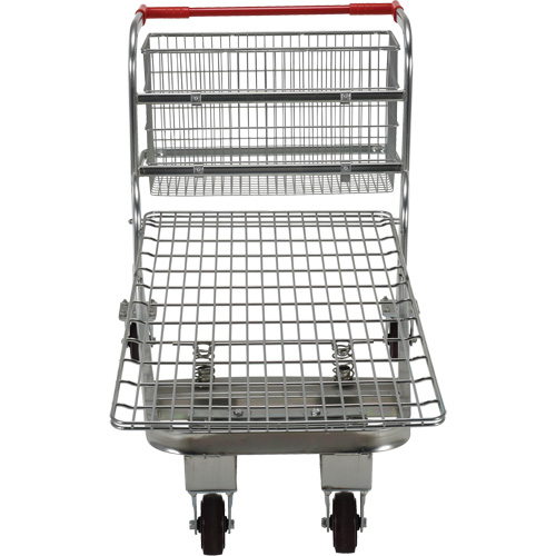 Nestable Wire Cart, Steel, 28-3/4" x 37-1/16" x 59-5/8", 275 lbs. Capacity Equipment World
