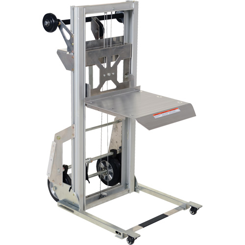 Portable Aluminum Load Lifter, Foot Pump Operated, 200 lbs. Capacity, 61" Max Lift Equipment World