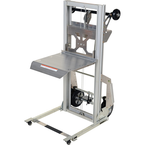 Portable Aluminum Load Lifter, Foot Pump Operated, 200 lbs. Capacity, 61" Max Lift Equipment World