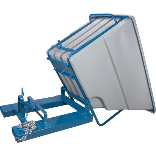 Self-Dumping Hopper, Polyethylene, 1-1/10 cu.yd, Grey Equipment World