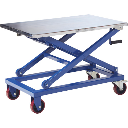 Table &eacute;l&eacute;vatrice manuelle &agrave; ciseaux, 37" lo x 23-1/2" la, Acier, Capacit&eacute; 660 lb Equipment World