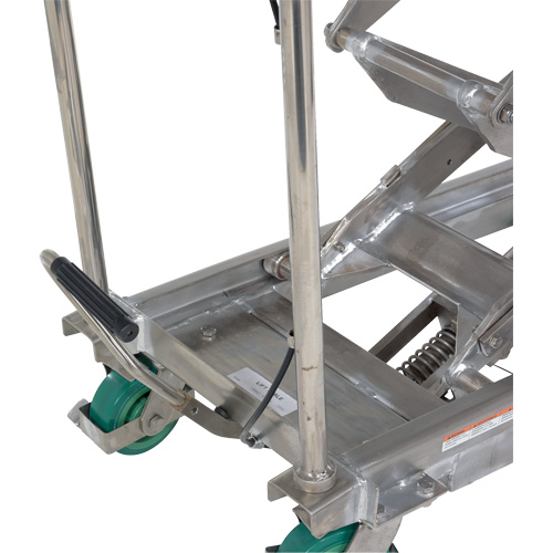 Manual Hydraulic Scissor Lift Table, 36-1/4" L x 19-3/8" W, Stainless Steel, 600 lbs. Capacity Equipment World