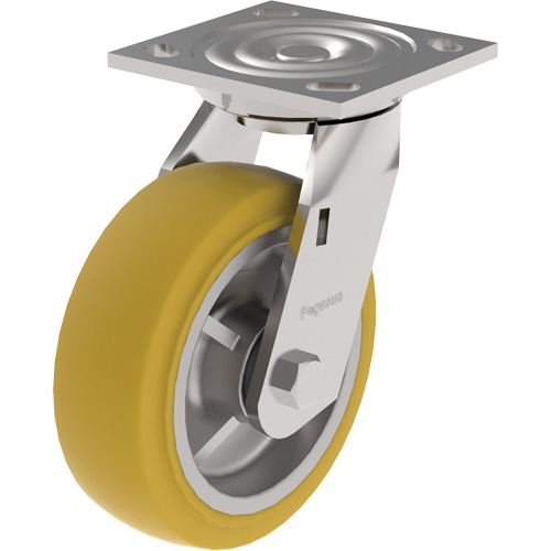 21 Series Medium-Duty Caster, Rigid, 4" (101.6 mm), Urethane, 700 lbs. (317 kg.) Equipment World