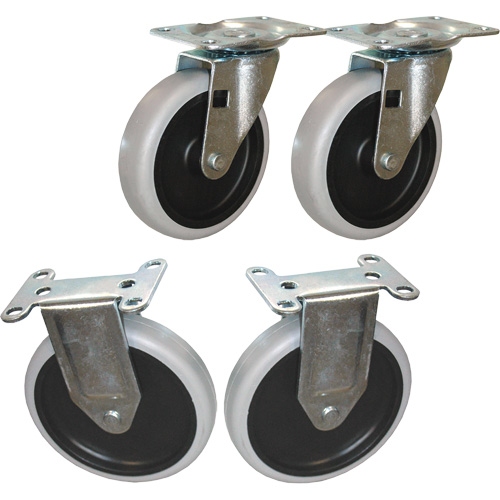 Ensemble de roulettes pour chariot &agrave; tablettes Equipment World