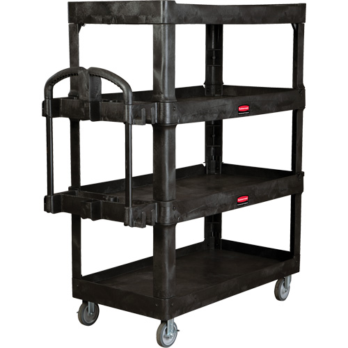 Chariot utilitaire robuste et ergonomique, 4 tiers, 24-1/4" x 62-2/5" x 54-1/10", Capacit&eacute; 700 lb Equipment World