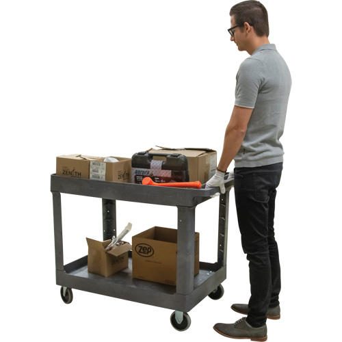 Utility Service Cart, 2 Tiers, 24-5/8" x 32-1/2" x 40", 550 lbs. Capacity Equipment World