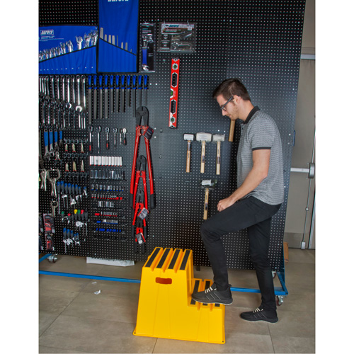Industrial Step Stool, 2 Steps, 26" x 22-7/16" x 19-11/16" High Equipment World