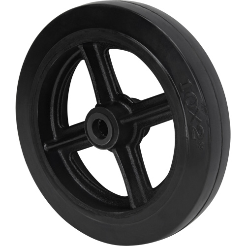 Mold-On Rubber Wheel, 10" (254 mm) Dia. x 2" (50.8 mm) W, 948 lbs. (430 kg) Capacity Equipment World