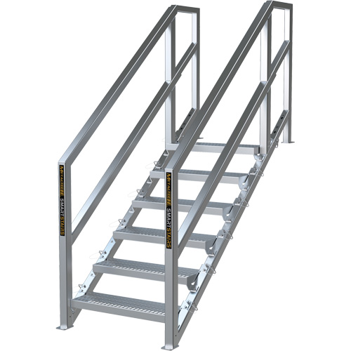 SmartStairs 6-10 Steps Modular Construction Stair System, 75" H Equipment World
