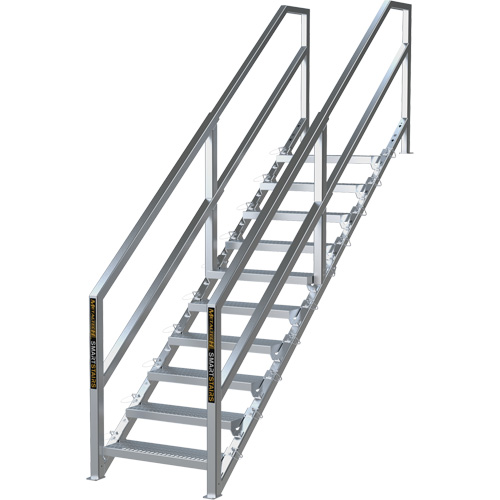 SmartStairs 6-10 Steps Modular Construction Stair System, 75" H Equipment World