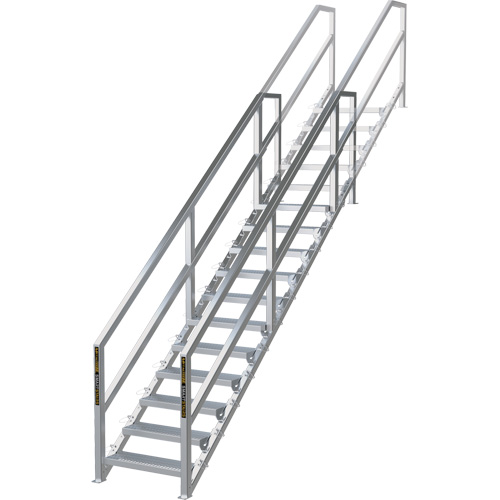 SmartStairs 11-16 Steps Modular Construction Stair System, 120" H Equipment World