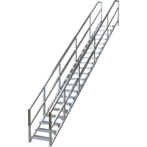 SmartStairs 17-21 Steps Modular Construction Stair System, 157-1/2" H Equipment World