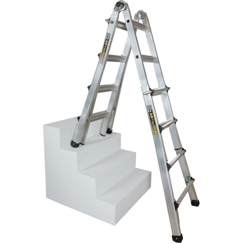 Telescoping Multi-Position Ladder, Aluminum, 300 lbs., CSA Grade 1A Equipment World