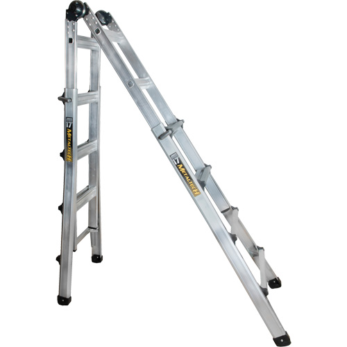 Telescoping Multi-Position Ladder, Aluminum, 300 lbs., CSA Grade 1A Equipment World