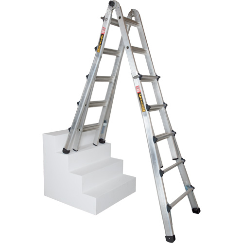 Telescoping Multi-Position Ladder, Aluminum, 300 lbs., CSA Grade 1A Equipment World
