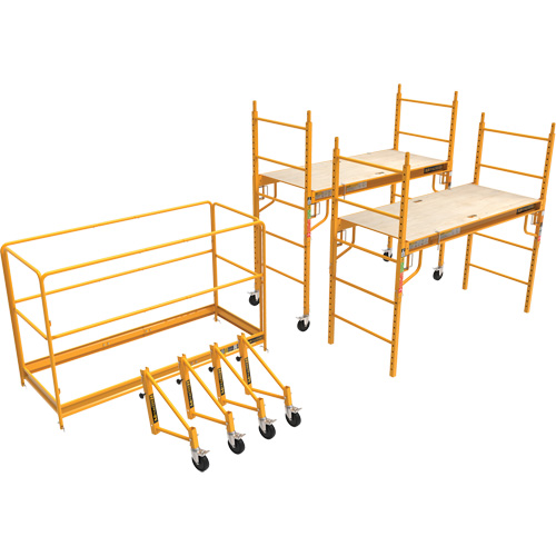 Complete 12' Drywall Baker Scaffold Tower Set, 58-1/2" D x 183" H Equipment World