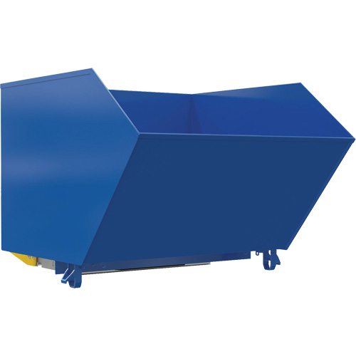 Medium-Duty H-Style Bump & Dump Hopper, Steel, 1-1/2 cu.yd., Blue Equipment World