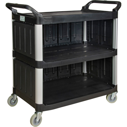Utility Cart, 3 Tiers, 19-3/4" x 37-1/2" x 40-1/4", 250 lbs. Capacity Equipment World