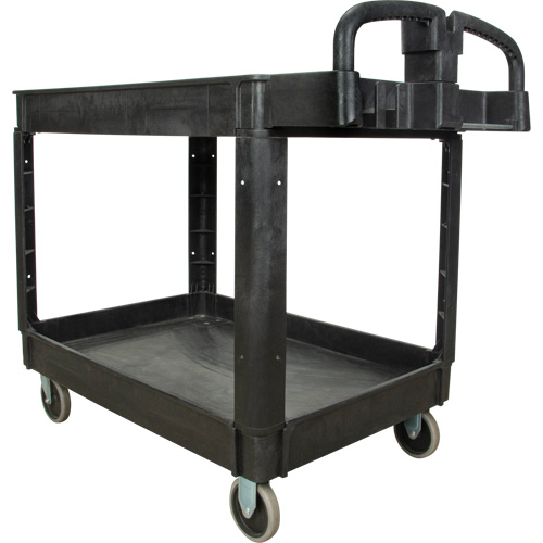 Utility Cart, 2 Tiers, 25-5/8" x 33-1/2" x 43-3/4", 550 lbs. Capacity Equipment World