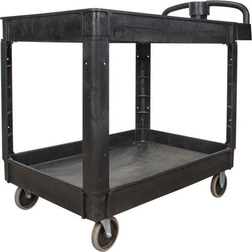 Utility Cart, 2 Tiers, 25-5/8" x 33-1/2" x 43-3/4", 550 lbs. Capacity Equipment World