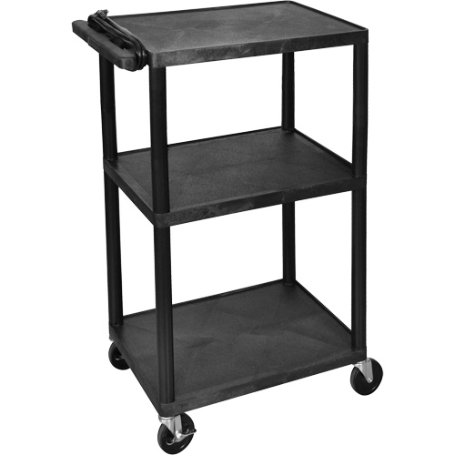 Chariot utilitaire &eacute;lectrique, 3 tiers, 24" x 42" x 18", Capacit&eacute; 300 lb Equipment World