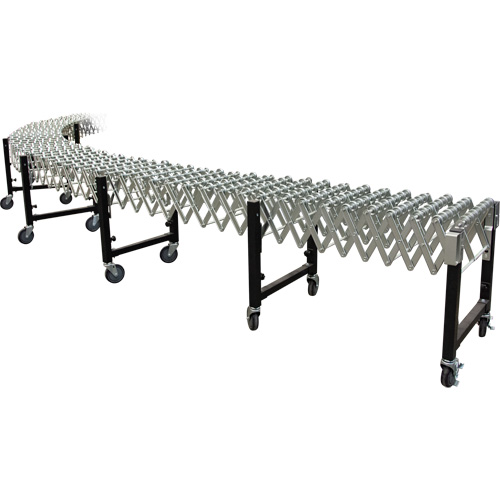 Expandable Conveyor, 18" W x 12' L, 200 lbs. per lin. ft. Capacity Equipment World