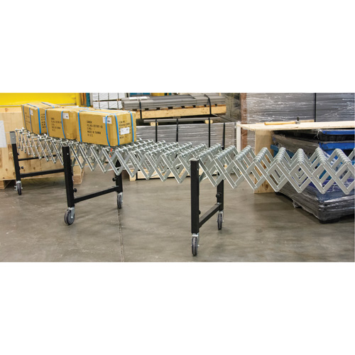 Expandable Conveyor, 18" W x 12' L, 200 lbs. per lin. ft. Capacity Equipment World
