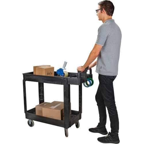 Chariot utilitaire, 2 tiers, 17-1/8" x 33-1/2" x 37-5/8", Capacit&eacute; 550 lb Equipment World
