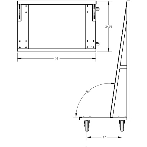 Chariot &agrave; cadre en A robuste &agrave; un c&ocirc;t&eacute; avec 6 plateaux, 38" x 25" x 63", Capacit&eacute; 2500 lb Equipment World