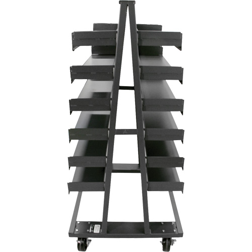 Double-Sided Heavy Duty A-Frame Cart with 12 Trays, 38" x 30" x 63", 2500 lbs. Capacity Equipment World
