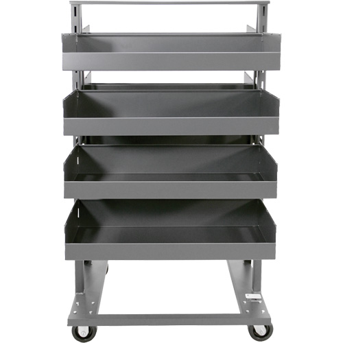 Double-Sided Heavy Duty A-Frame Cart with 8 Large Lipped Trays, 38" x 30" x 63", 2500 lbs. Capacity Equipment World