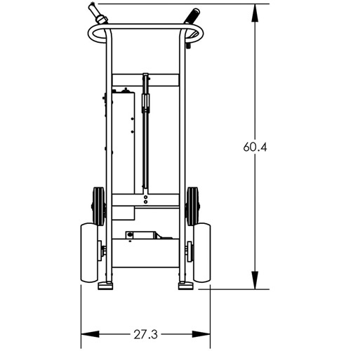 Powered Drum Hand Truck with Pneumatic Wheels Equipment World