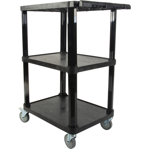 Chariot utilitaire avec tablette plate, 3 tiers, 18-1/8" x 37-3/8" x 27-3/4", Capacit&eacute; 330 lb Equipment World