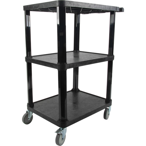 Chariot utilitaire avec tablette plate, 3 tiers, 18-1/8" x 37-3/8" x 27-3/4", Capacit&eacute; 330 lb Equipment World