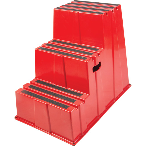 Industrial Step Stool, 3 Steps, 34-13/16" x 22-7/16" x 28-1/2" High Equipment World