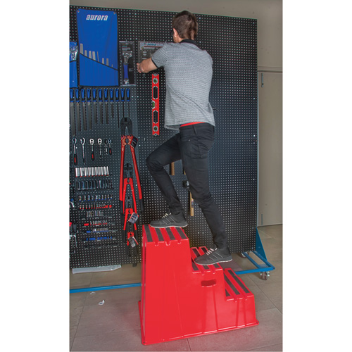 Industrial Step Stool, 3 Steps, 34-13/16" x 22-7/16" x 28-1/2" High Equipment World