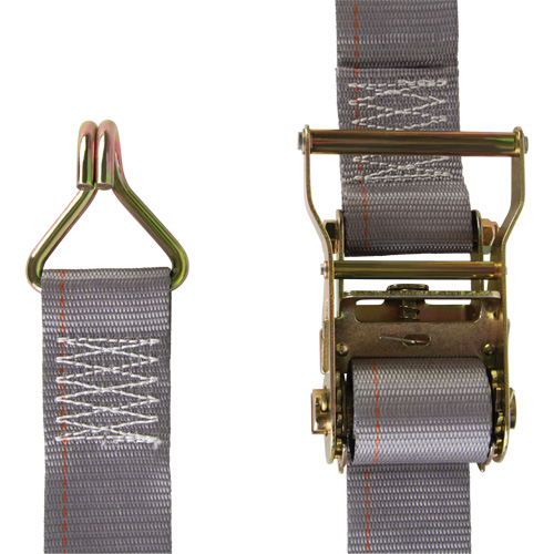 Tendeur d'arrimage utilitaire robuste, Crochet en J, 2" la x 16' lo, Charge d'utilisation 500 lb (227 kg) Equipment World